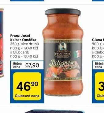 Tesco Franz josef kaiser omáčka nabídka