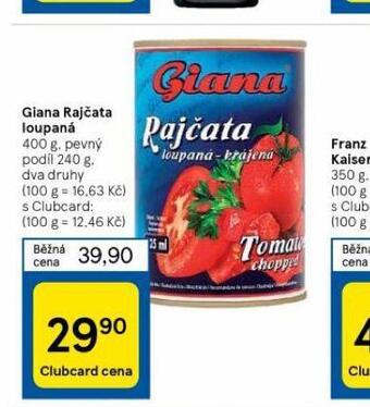 Tesco Giana rajčata loupaná nabídka