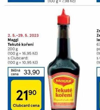 Tesco Maggi tekuté koření nabídka