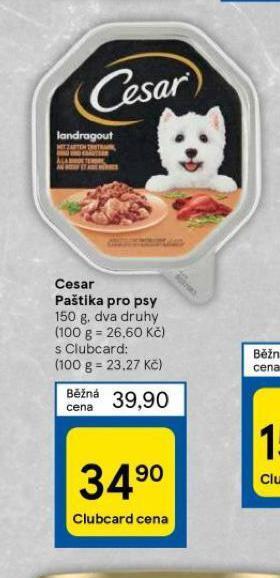 Tesco Cesar paštika pro psy nabídka
