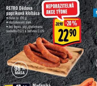 Albert Retro dědova papriková klobása nabídka