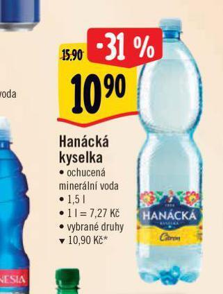 Albert Hanácká kyselka ochucená nabídka