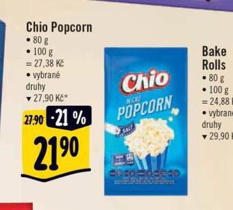 Albert Chio popcorn nabídka