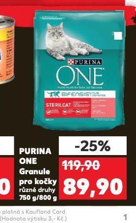 Kaufland Purina one granule pro kočky nabídka