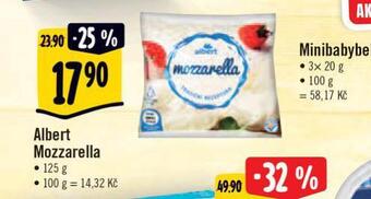 Albert Albert mozzarella nabídka