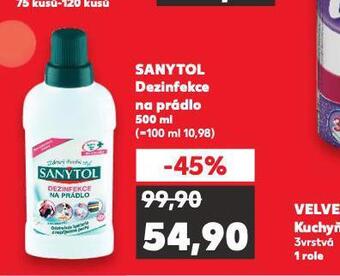 Kaufland Sanytol dezinfekce na prádlo nabídka