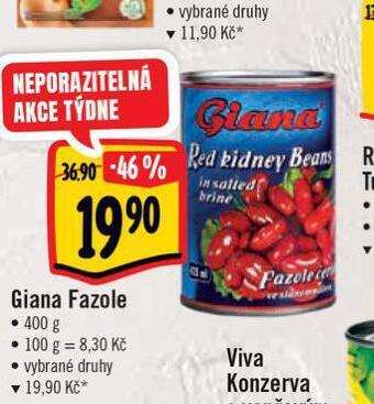Albert Giana fazole nabídka