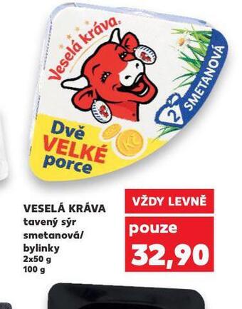 Kaufland Veselá kráva tavený sýr nabídka