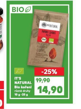 Kaufland It´s natural bio koření nabídka