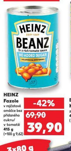 Kaufland Heinz fazole nabídka