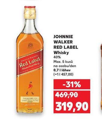 Kaufland Johnnie walker red label whisky nabídka