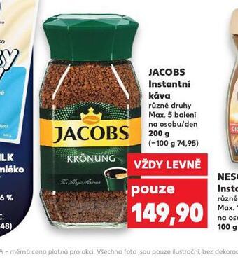 Kaufland Jacobs instantní káva nabídka