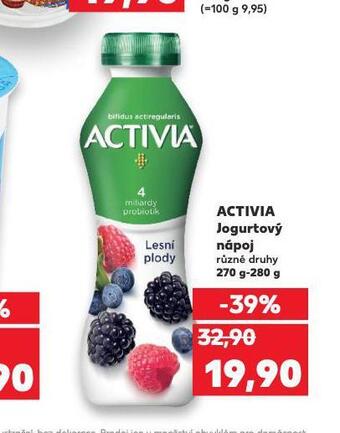 Kaufland Activia jogurtový nápoj nabídka