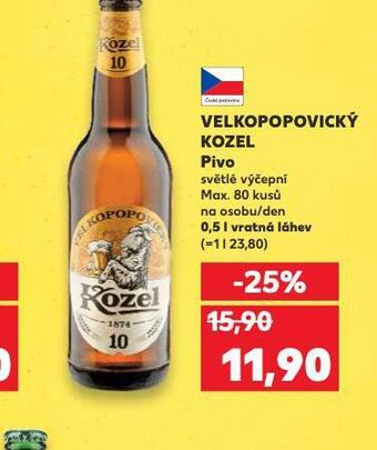 Kaufland Pivo velkopopovický kozel 10 nabídka