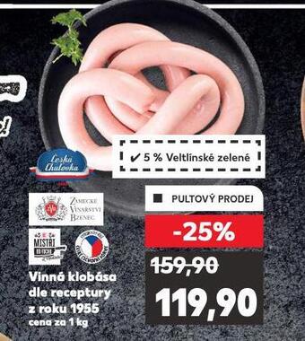 Vinná klobása dle receptury z roku 1955