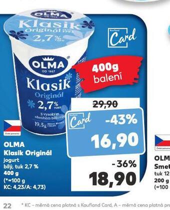 Kaufland Olma klasik original nabídka