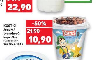 Kaufland Kostíci jogurt / tvarohová kapsička nabídka