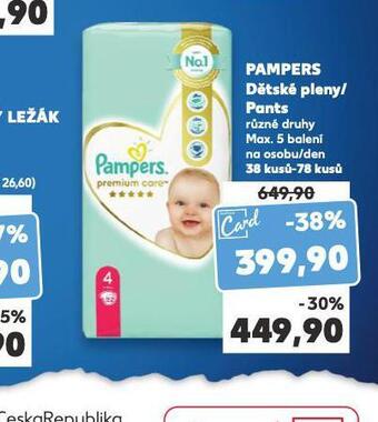 Kaufland Pampers dětské plenky nabídka