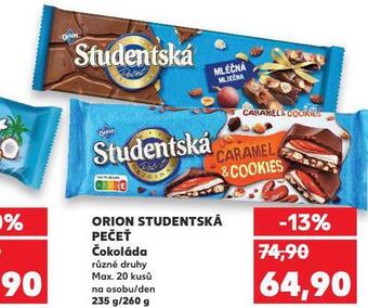 Kaufland Orion studentská pečeť nabídka