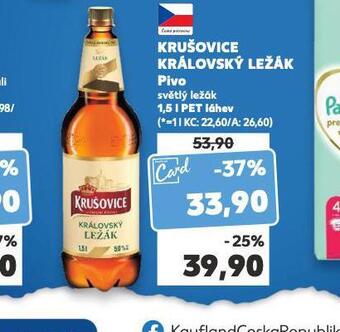 Kaufland Pivo krušovice 12 královský ležák nabídka
