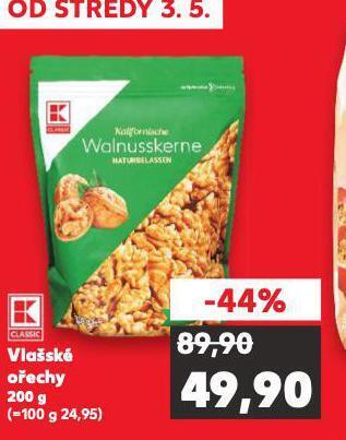 Kaufland Vlašské ořechy nabídka