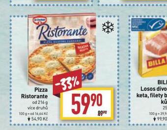 Billa Pizza ristorante nabídka