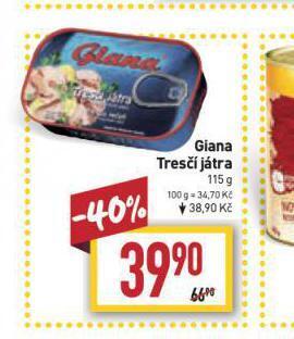 Billa Giana tresčí játra nabídka