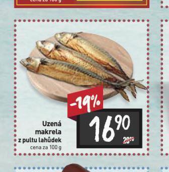 Billa Uzená makrela nabídka