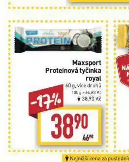 Billa Maxsport proteinová tyčinky royal nabídka