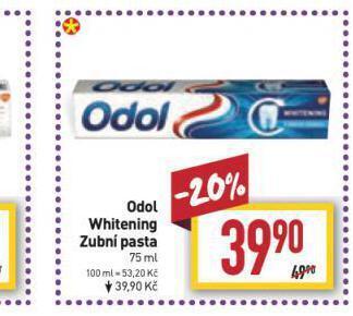 Billa Odol whitening zubní pasta nabídka