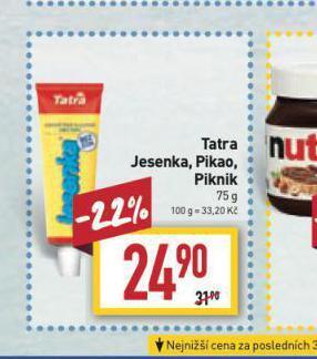 Billa Tatra jesenka, pikao, piknik nabídka