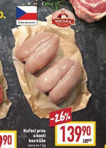 Billa Kuřecí prsa s kostí bez kůže nabídka
