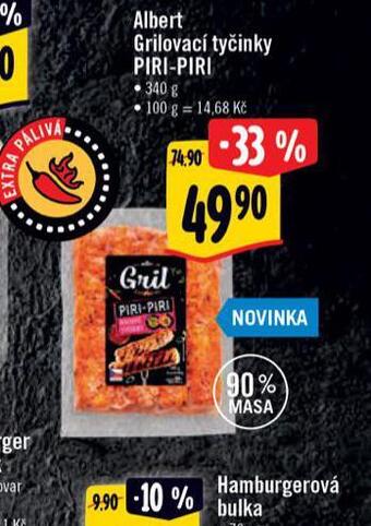 Albert Albert grilovací tyčinky piri-piri nabídka