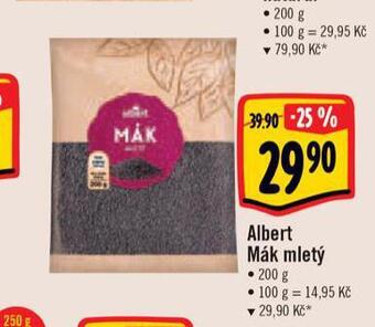 Albert Albert mák mletý nabídka