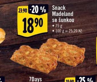 Albert Snack madeland se šunkou nabídka