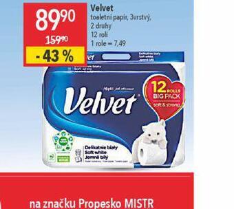 Globus Velvet toaletní papír nabídka