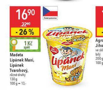 Globus Madeta lipánek maxi, lipánek tvarohový nabídka