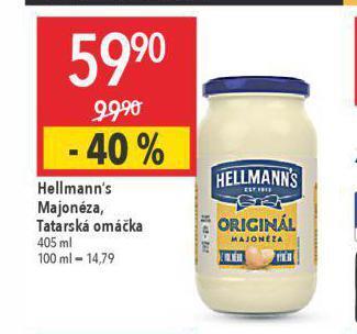 Globus Hellmann´s tatarská omáčka, majonéza nabídka