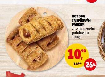 Penny Market Hot dog s vepřovým párkem nabídka