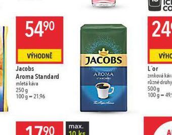 Globus Jacobs aroma standard mletá káva nabídka