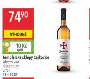 Globus Templářské sklepy čejkovice nabídka