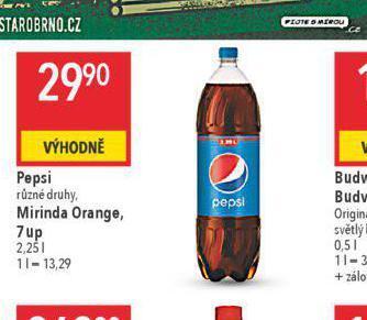 Globus Pepsi, mirinda, 7up nabídka