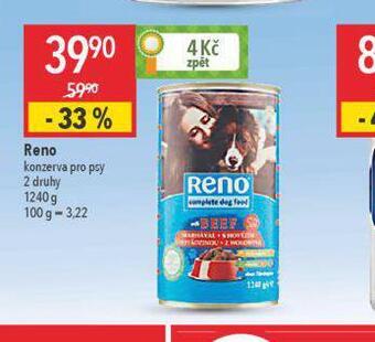 Globus Reno konzerva pro psy nabídka