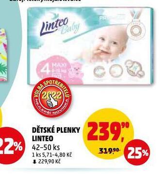 Penny Market Linteo dětské plenky nabídka