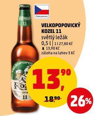 Penny Market Pivo velkopopovický kozel 11 nabídka