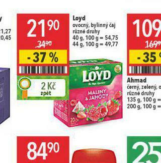 Globus Loyd čaj nabídka