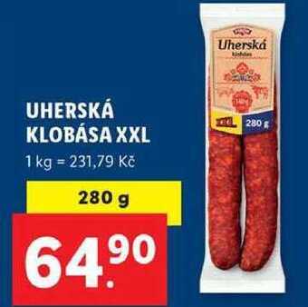 Lidl Uherská klobása xxl, 280 g nabídka