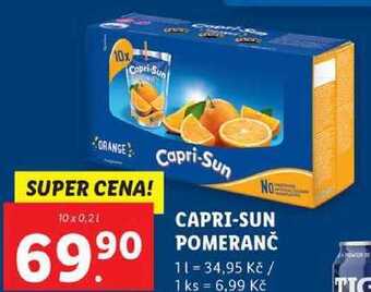Lidl Capri-sun pomeranč, 10x 0,2 l nabídka