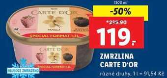 Lidl Zmrzlina carte d'or, 1300 ml nabídka