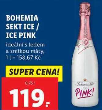 Lidl Bohemia sekt ice / ice pink, 0,75 l nabídka